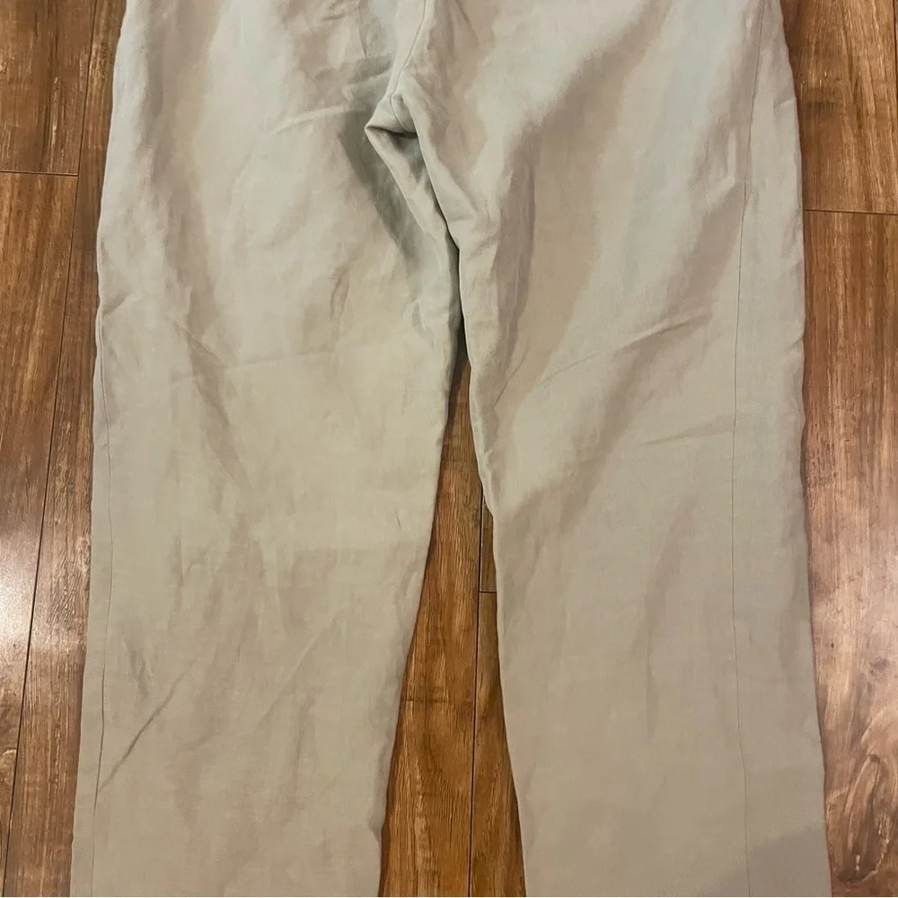 BANANA REPUBLIC Women’s Tan Silk Linen Cropped Ankle Pant Size 2